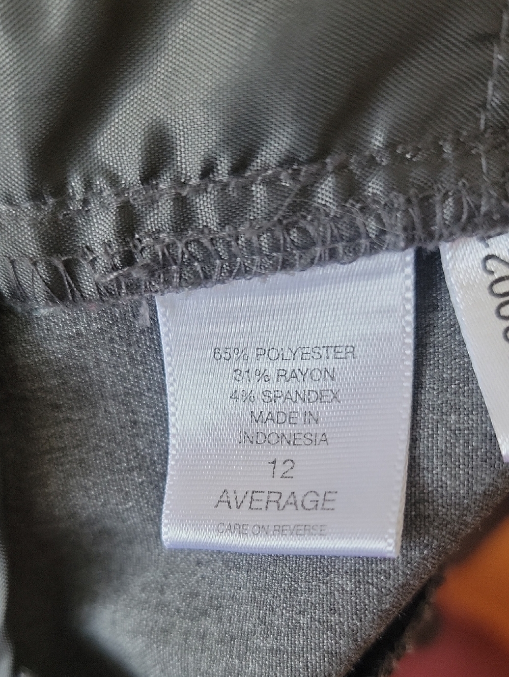 NEW YORK & COMPANY Gray Stretch Straight Leg Career Professional Dress Pants 12 - Picture 7 of 8